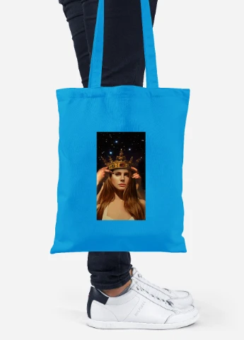Еко-сумка шоппер Лана дел Рей (Lana Del Rey) (92102-1590-BL) синя MobiPrint Lite (256921215)