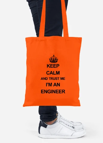Эко сумка шопер Keep Calm (92102-2008-OG) оранжевая MobiPrint Lite (256921755)