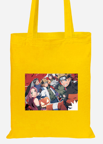 Еко-сумка шоппер Наруто (Naruto) (92102-3102-SY) жовта MobiPrint Lite (256921786)