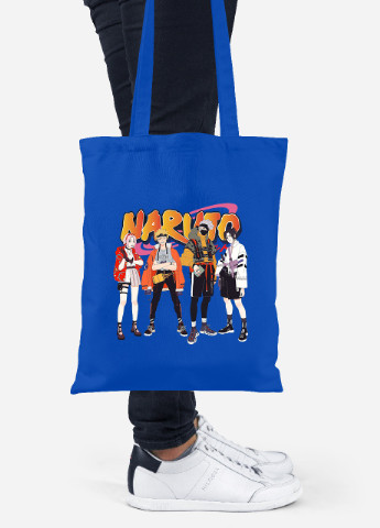 Еко-сумка шоппер Наруто (Naruto) (92102-2630-SK) голуба MobiPrint Lite (256921842)