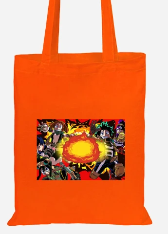Еко-сумка шоппер Моя геройська академія (My Hero Academia) (92102-3059-OG) помаранчева MobiPrint Lite (256922194)