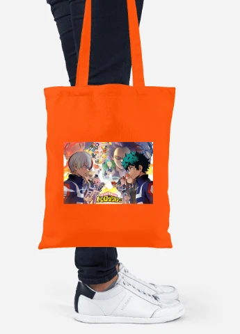 Эко сумка шопер Моя геройская академия (My Hero Academia) (92102-3070-OG) оранжевая MobiPrint Lite (256921801)