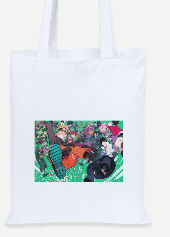 Еко-сумка шоппер Наруто (Naruto) (92102-3091) біла MobiPrint lite (256920753)