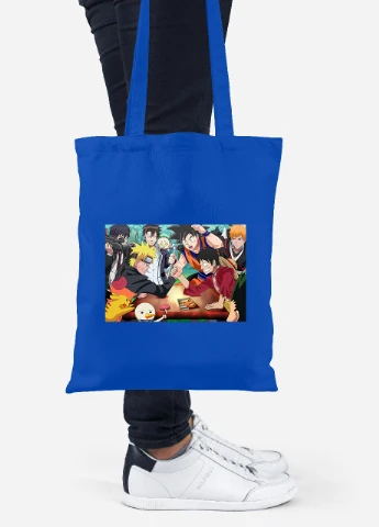 Еко-сумка шоппер Аніме (Anime) (92102-3099-SK) голуба MobiPrint Lite (256923446)