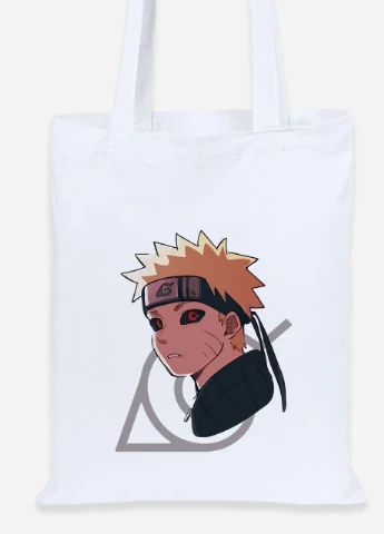 Эко сумка шопер Наруто Узумаки (Naruto Uzumaki) (92102-2822) белая MobiPrint Lite (256920980)
