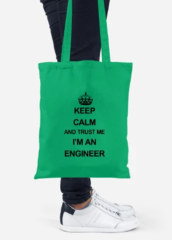 Еко-сумка шоппер Keep Calm (92102-2008-KG) зелена MobiPrint Lite (256920221)