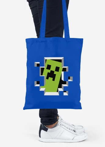 Эко сумка шопер Minecraft (92102-1709-SK) голубая MobiPrint Lite (256924890)