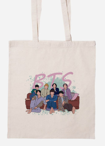 Еко-сумка шоппер БТС (BTS) (92102-3256-BG) бежева MobiPrint Lite (256923343)