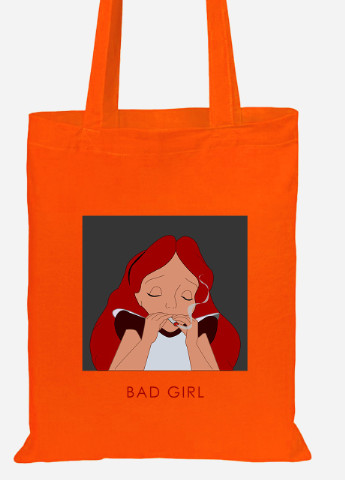 Еко-сумка шоппер Аліса погана дівчинка (92102-1441-OG) помаранчева MobiPrint Lite (256921477)