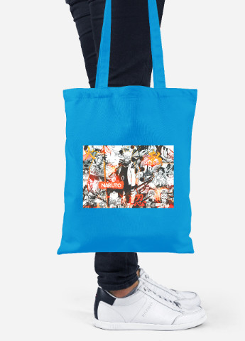 Еко-сумка шоппер Наруто (Naruto) (92102-3110-BL) синя MobiPrint Lite (256922189)