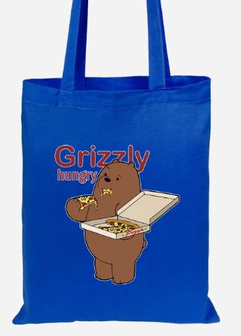Эко сумка шопер Вся правда о медведях (We Bare Bears) (92102-2909-SK) голубая MobiPrint Lite (256922670)