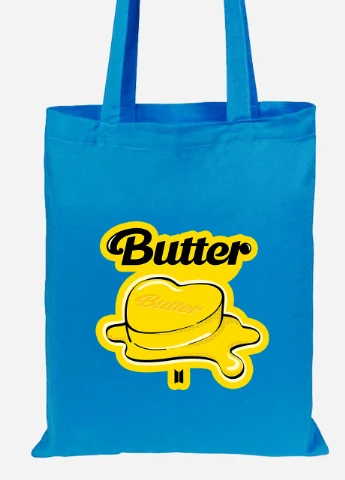 Еко-сумка шоппер БТС (BTS) (92102-3269-BL) синя MobiPrint Lite (256921912)