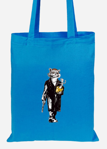 Эко сумка шопер Ракета, Грут - Леон Киллер (92102-2064-BL) синяя MobiPrint Lite (256921086)