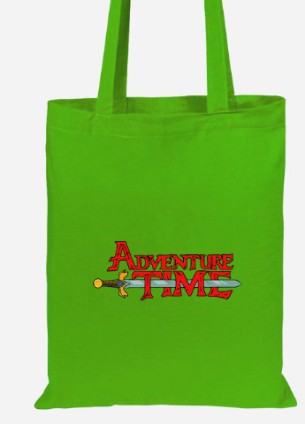 Еко-сумка шоппер Час пригод (Adventure Time) (92102-1582-LM) салатова MobiPrint lite (256924691)
