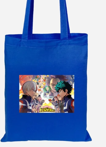 Еко-сумка шоппер Моя геройська академія (My Hero Academia) (92102-3070-SK) голуба MobiPrint Lite (256920812)