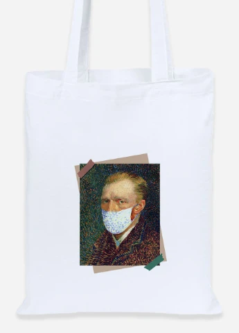 Эко сумка шопер Ван Гог (92102-1415) белая MobiPrint Lite (256924265)