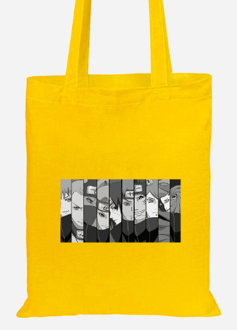 Еко-сумка шоппер Наруто (Naruto) (92102-3047-SY) жовта MobiPrint Lite (256923842)
