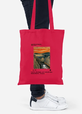 Еко-сумка шоппер Крик (92102-1418-RD) червона MobiPrint Lite (256922660)