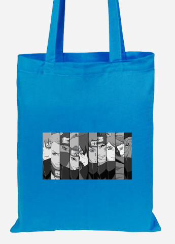 Еко-сумка шоппер Наруто (Naruto) (92102-3047-BL) синя MobiPrint Lite (256921790)