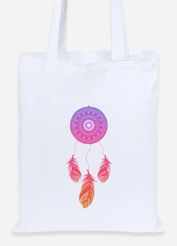 Еко-сумка шоппер Ловець Снов (Dreamcatcher) (92102-2855) біла MobiPrint Lite (256922765)