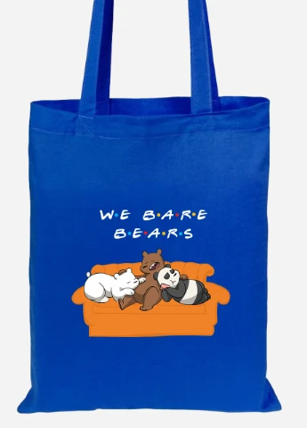 Еко-сумка шоппер Вся правда про ведмедів (We Bare Bears) (92102-2890-SK) голуба MobiPrint Lite (256921711)