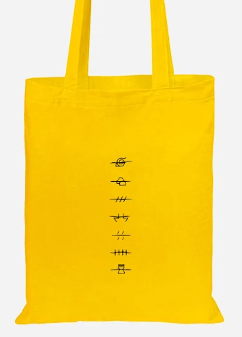 Еко-сумка шоппер Наруто (Naruto) (92102-3052-SY) жовта MobiPrint Lite (256922549)