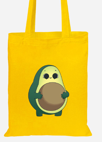 Еко-сумка шоппер Авокадо (92102-2031-SY) жовта MobiPrint Lite (256923558)