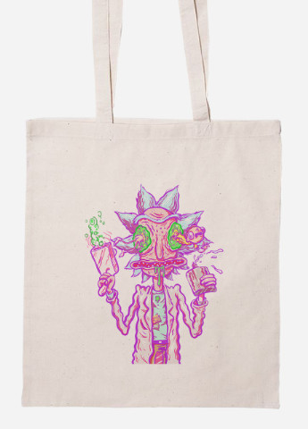 Еко-сумка шоппер Рік Санчез Рік та Морті (Rick Sanchez Rick and Morty) (92102-2944-BG) бежева MobiPrint Lite (256920617)