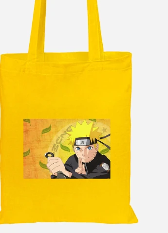 Эко сумка шопер Наруто Узумаки (Naruto Uzumaki) (92102-3092-SY) желтая MobiPrint Lite (256924543)