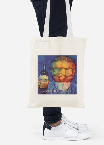 Эко сумка шопер Винсент Ван Гог (van Gogh Absine the refined) (92102-2957-BG) бежевая MobiPrint Lite (256923613)