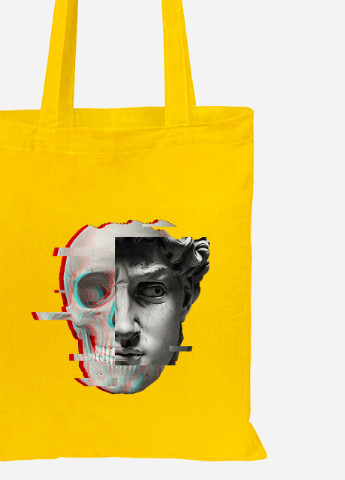 Эко сумка шопер Давид (David Renaissance) (92102-1585-SY) желтая MobiPrint Lite (256923870)