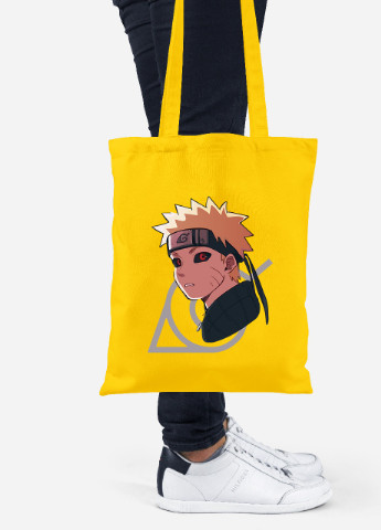 Еко-сумка шоппер Наруто Узумакі (Naruto Uzumaki) (92102-2822-SY) жовта MobiPrint Lite (256924357)