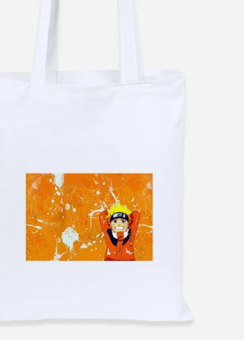 Еко-сумка шоппер Наруто Узумакі (Naruto Uzumaki) (92102-3114) біла MobiPrint Lite (256924084)