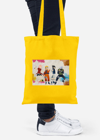 Еко-сумка шоппер Наруто (Naruto) (92102-3079-SY) жовта MobiPrint Lite (256923545)