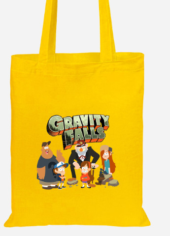 Еко-сумка шоппер Гравіті Фолз (Gravity Falls) (92102-2628-SY) жовта MobiPrint Lite (256921126)