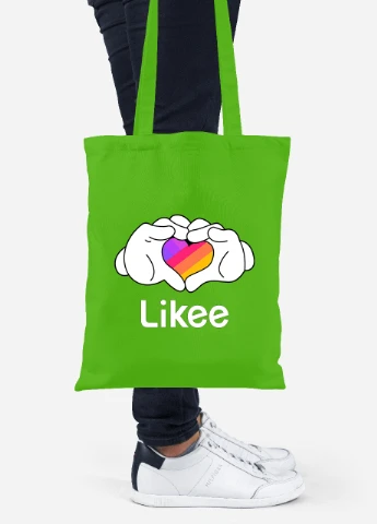 Еко-сумка шоппер Likee (92102-1711-LM) салатова MobiPrint Lite (256921441)