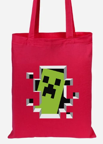 Еко-сумка шоппер Minecraft (92102-1709-RD) червона MobiPrint Lite (256920478)