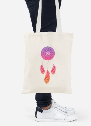 Еко-сумка шоппер Ловець Снов (Dreamcatcher) (92102-2855-BG) бежева MobiPrint Lite (256921304)