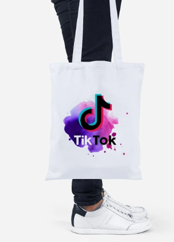 Еко-сумка шоппер Tik Tok (92102-1940) біла MobiPrint Lite (256922335)