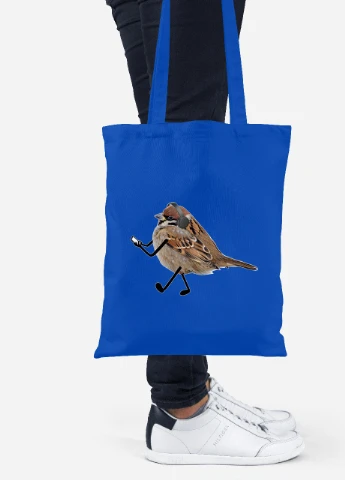 Еко-сумка шоппер Птахи SWAG (92102-1539-SK) голуба MobiPrint Lite (256923014)