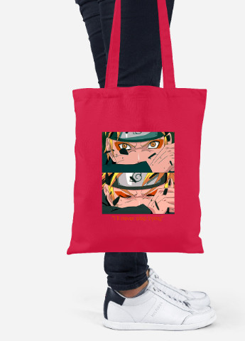 Еко-сумка шоппер Наруто Узумакі (Naruto Uzumaki) (92102-2816-RD) червона MobiPrint Lite (256922393)