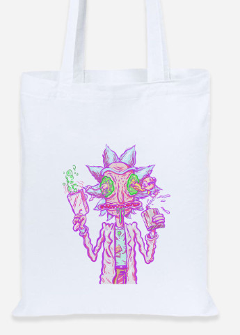 Еко-сумка шоппер Рік Санчез Рік та Морті (Rick Sanchez Rick and Morty) (92102-2944) біла MobiPrint Lite (256921186)