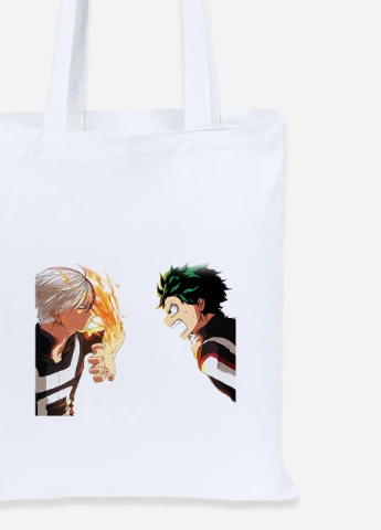 Эко сумка шопер Моя геройская академия (My Hero Academia) (92102-3060) белая MobiPrint Lite (256923547)