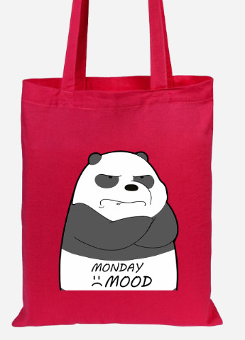 Эко сумка шопер Вся правда о медведях (We Bare Bears) (92102-2899-RD) красная MobiPrint Lite (256923006)