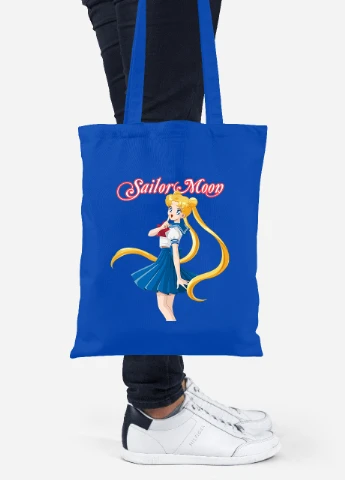 Еко-сумка шоппер Сейлор Мун (Sailor Moon) (92102-2928-SK) голуба MobiPrint Lite (256922791)