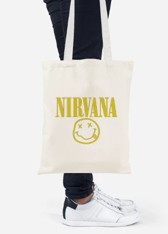 Эко сумка шопер Нирвана (Nirvana) (92102-1964-BG) бежевая MobiPrint Lite (256924895)