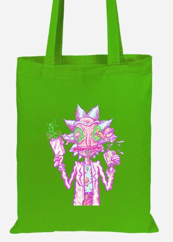 Еко-сумка шоппер Рік Санчез Рік та Морті (Rick Sanchez Rick and Morty) (92102-2944-LM) салатова MobiPrint Lite (256924392)