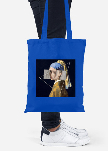 Еко-сумка шоппер Біллі Айліш Ренесанс (Billie Eilish Renaissance) (92102-1206-SK) голуба MobiPrint Lite (256920978)