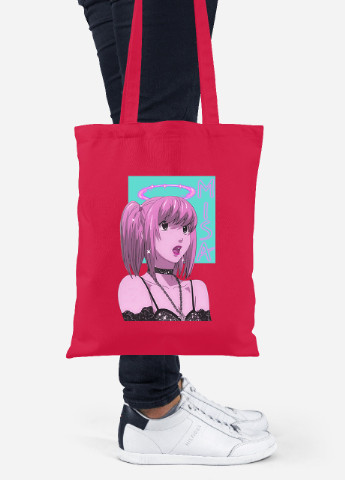 Эко сумка шопер Миса Аманэ Тетрадь смерти (Misa Amane Death Note) (92102-2827-RD) красная MobiPrint Lite (256920616)