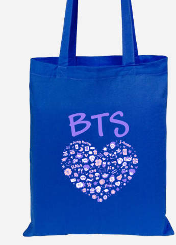 Еко-сумка шоппер БТС (BTS) (92102-3268-SK) голуба MobiPrint Lite (256923342)